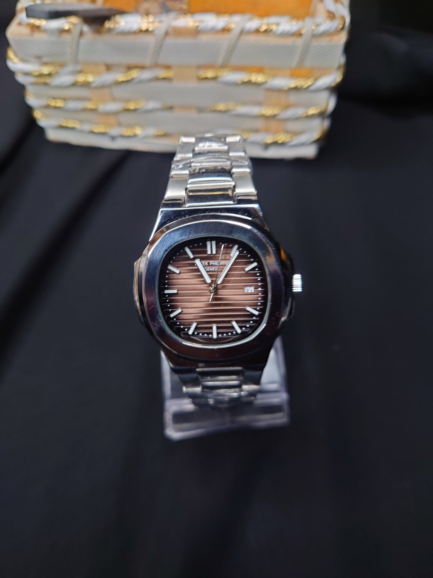 Patek Philippe Nautilus Light Brown Dial Stainless Steel Luxury Watch