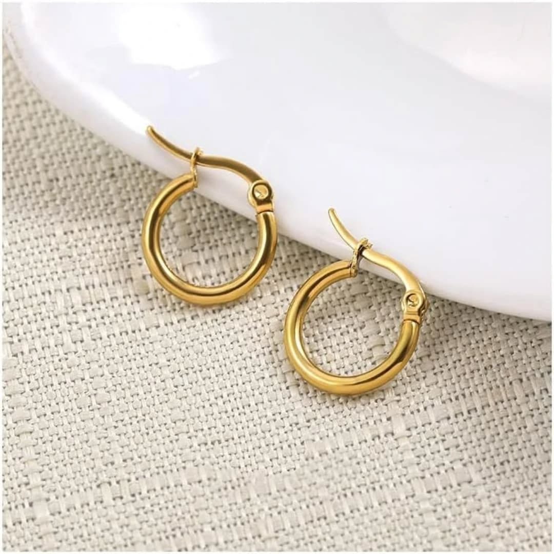 Elegant Gold & Silver Stainless Steel Jewelry Set – Ring, Bangles, Bracelet & Earrings
