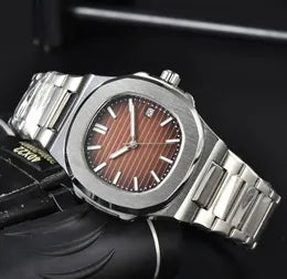 Patek Philippe Nautilus Light Brown Dial Stainless Steel Luxury Watch