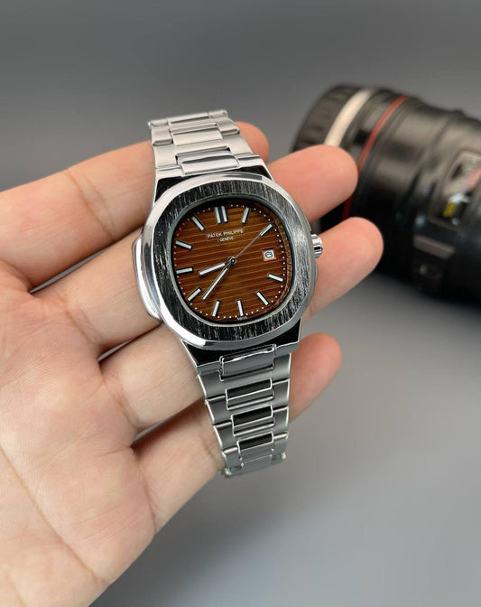 Patek Philippe Nautilus Chocolate Brown Dial Stainless Steel Luxury Watch