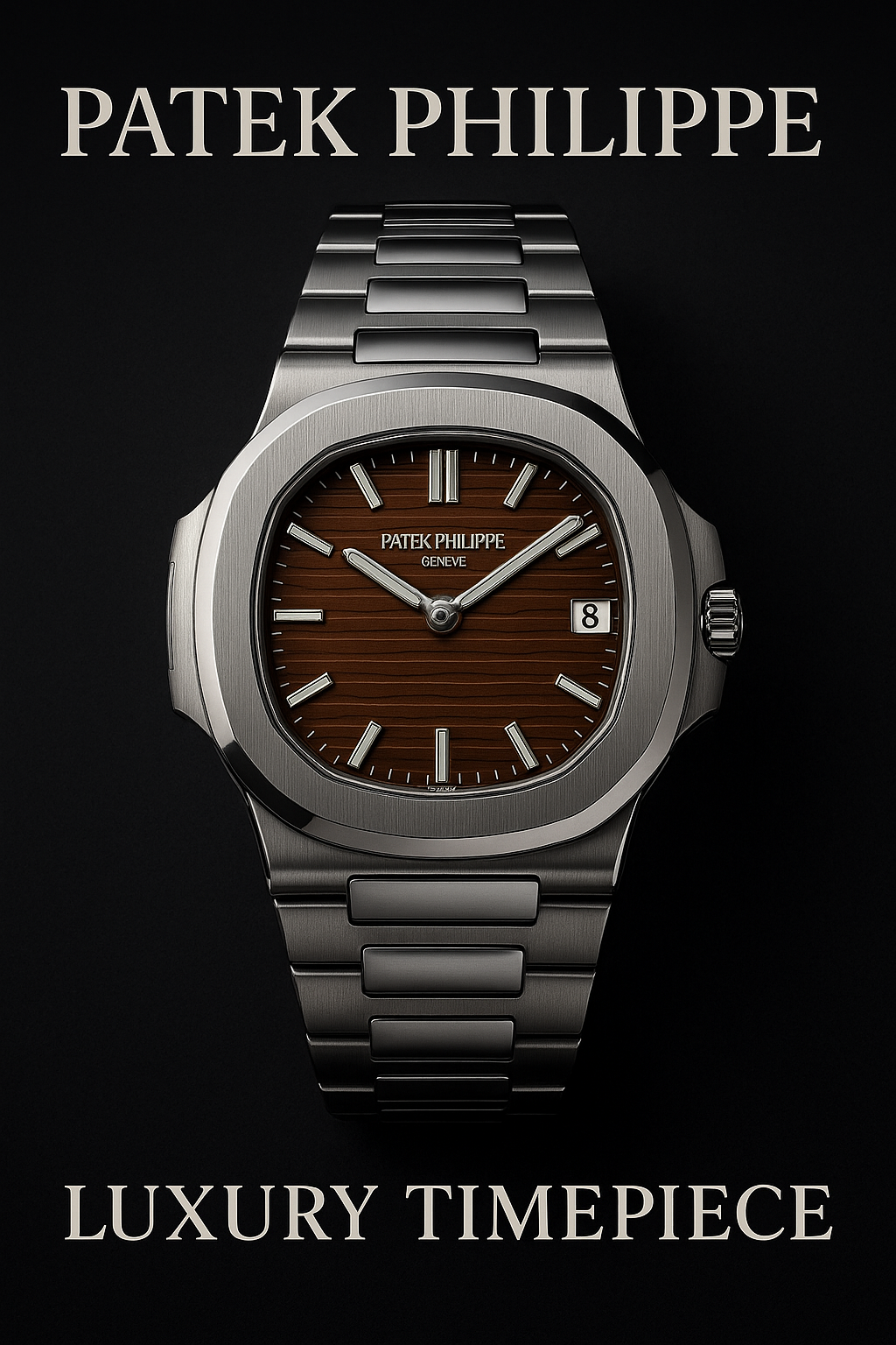 Patek Philippe Nautilus Chocolate Brown Dial Stainless Steel Luxury Watch